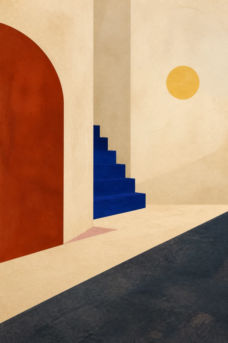 Room I — ochre abstract architectural art